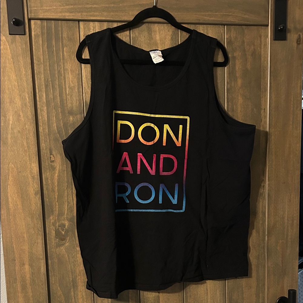 Port & Company Men’s Tank Top – 2XL – Black – “Don and Ron” Graphic